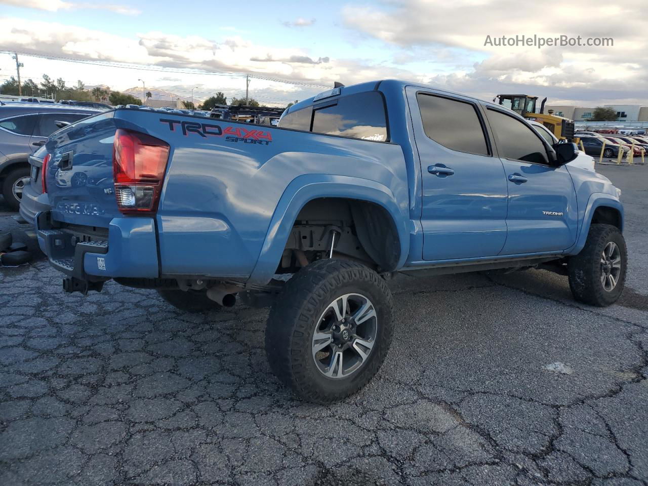 2019 Toyota Tacoma Double Cab Blue vin: 3TMCZ5AN1KM202162