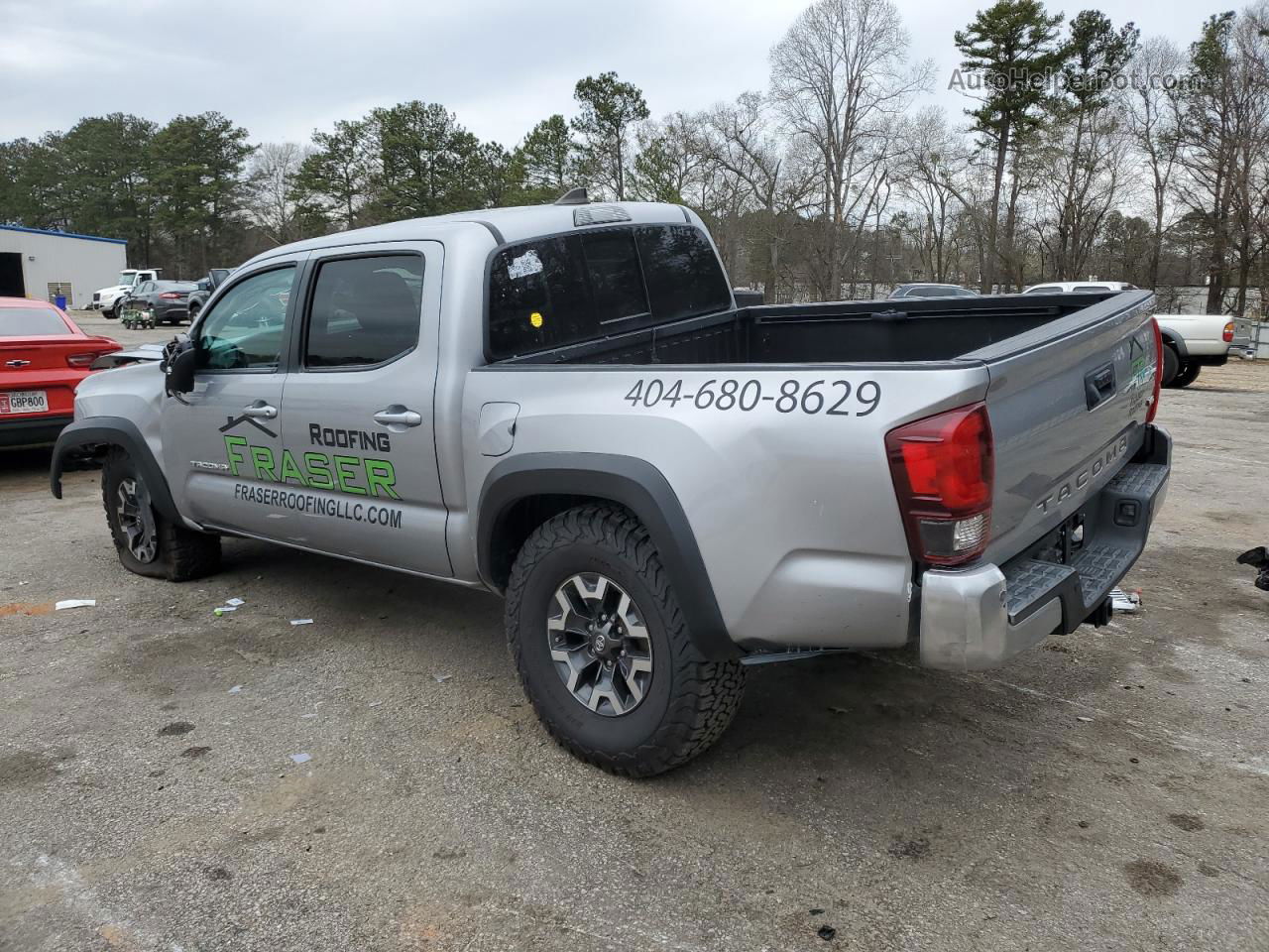 2019 Toyota Tacoma Double Cab Silver vin: 3TMCZ5AN1KM224307