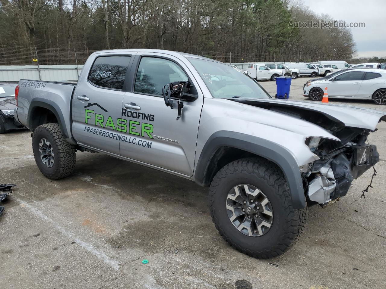 2019 Toyota Tacoma Double Cab Silver vin: 3TMCZ5AN1KM224307