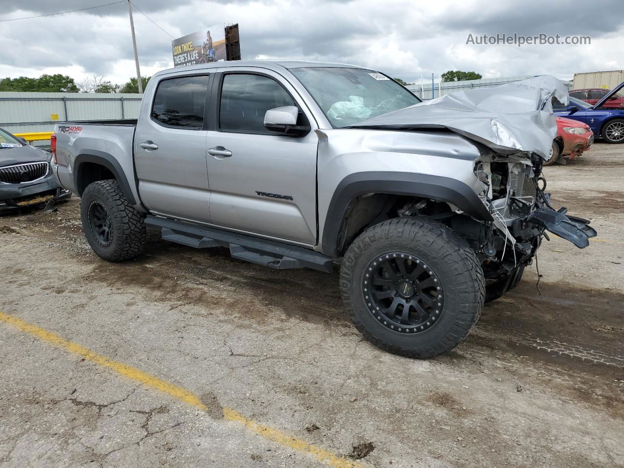 2019 Toyota Tacoma Double Cab Серый vin: 3TMCZ5AN1KM243620