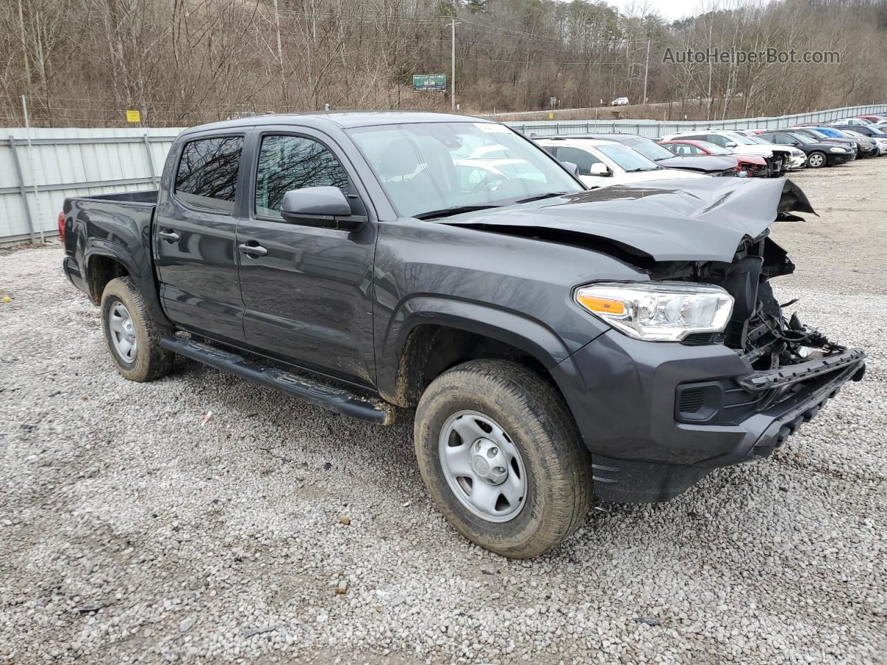 2019 Toyota Tacoma Double Cab Gray vin: 3TMCZ5AN1KM276861