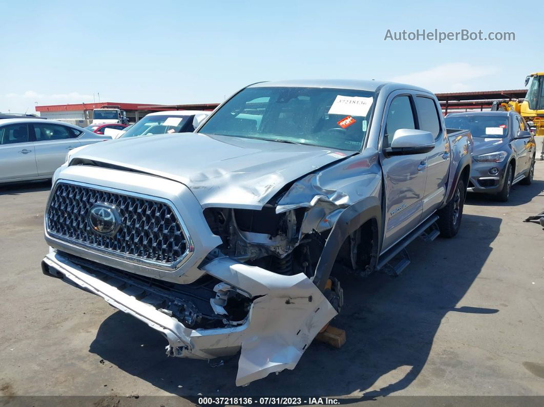 2019 Toyota Tacoma 4wd Sr/sr5/trd Sport Silver vin: 3TMCZ5AN1KM287049