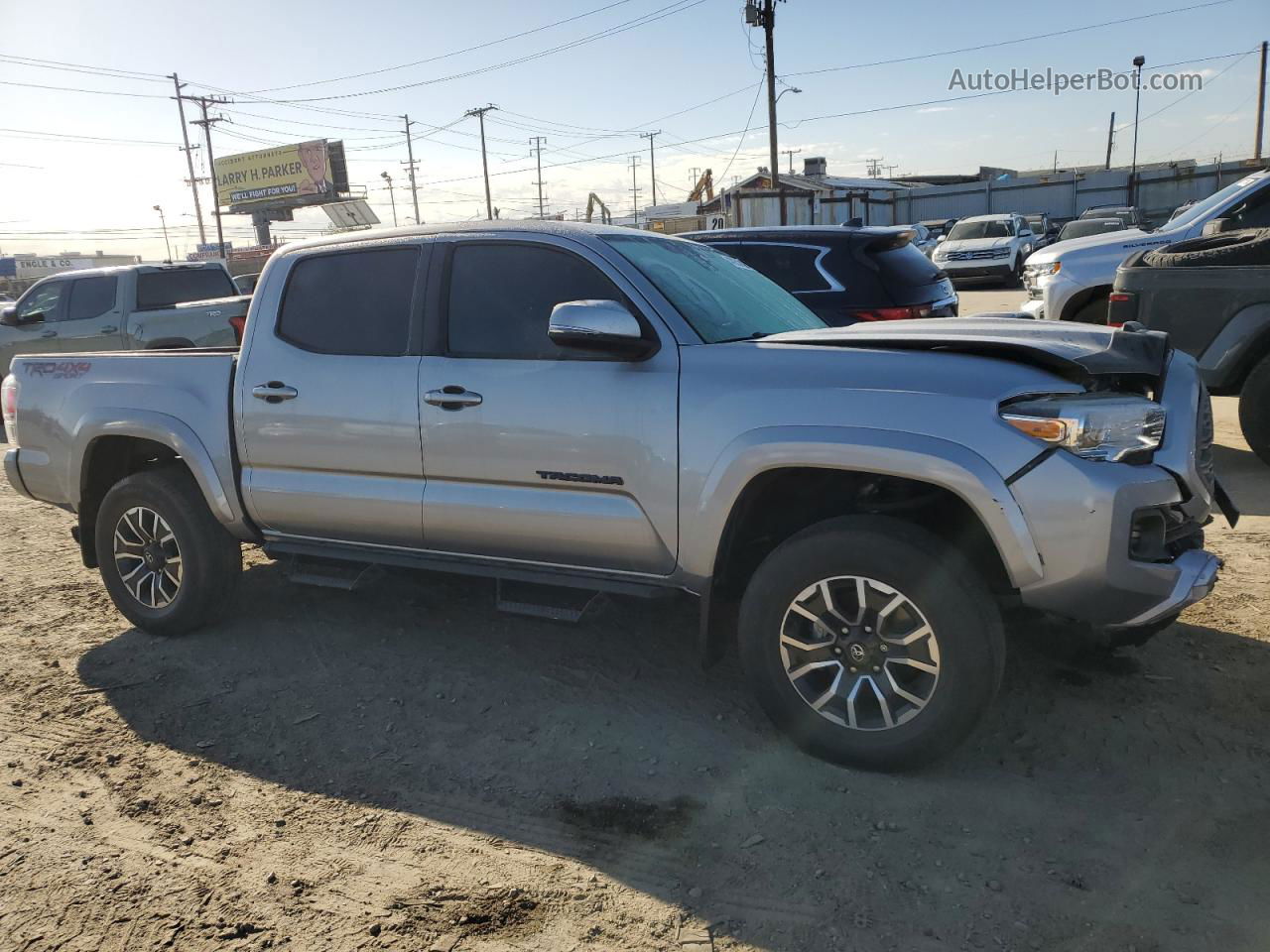 2021 Toyota Tacoma Double Cab Silver vin: 3TMCZ5AN1MM400954