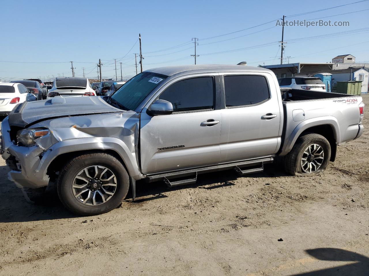 2021 Toyota Tacoma Double Cab Silver vin: 3TMCZ5AN1MM400954