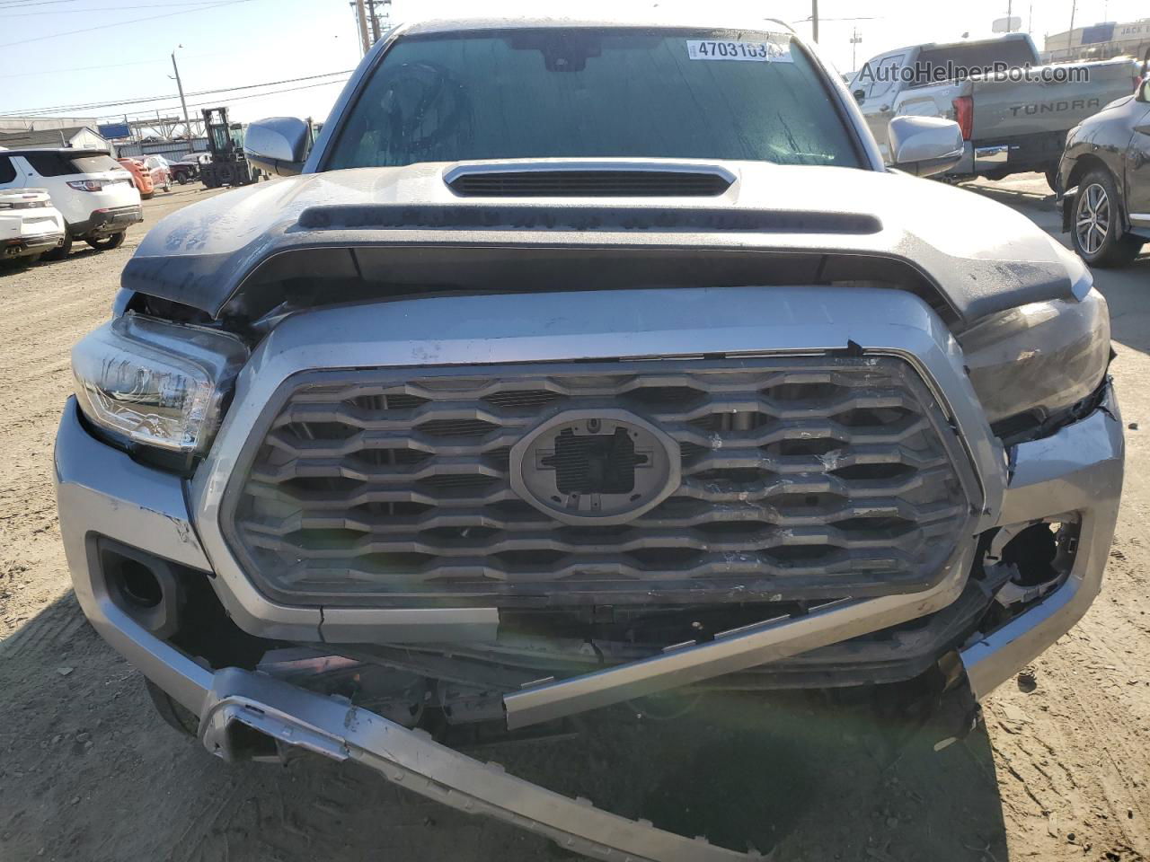 2021 Toyota Tacoma Double Cab Silver vin: 3TMCZ5AN1MM400954