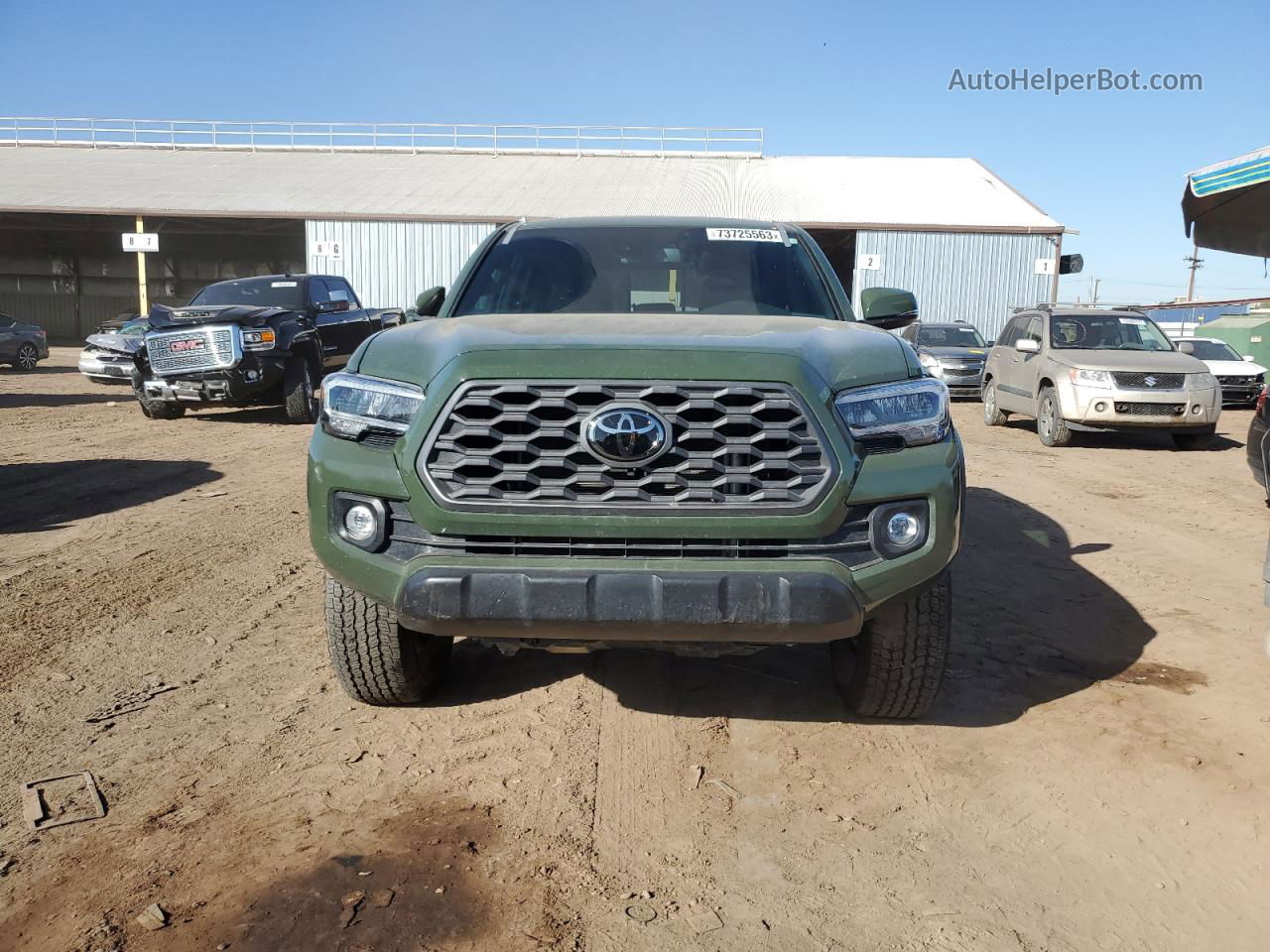 2021 Toyota Tacoma Double Cab Зеленый vin: 3TMCZ5AN1MM444808