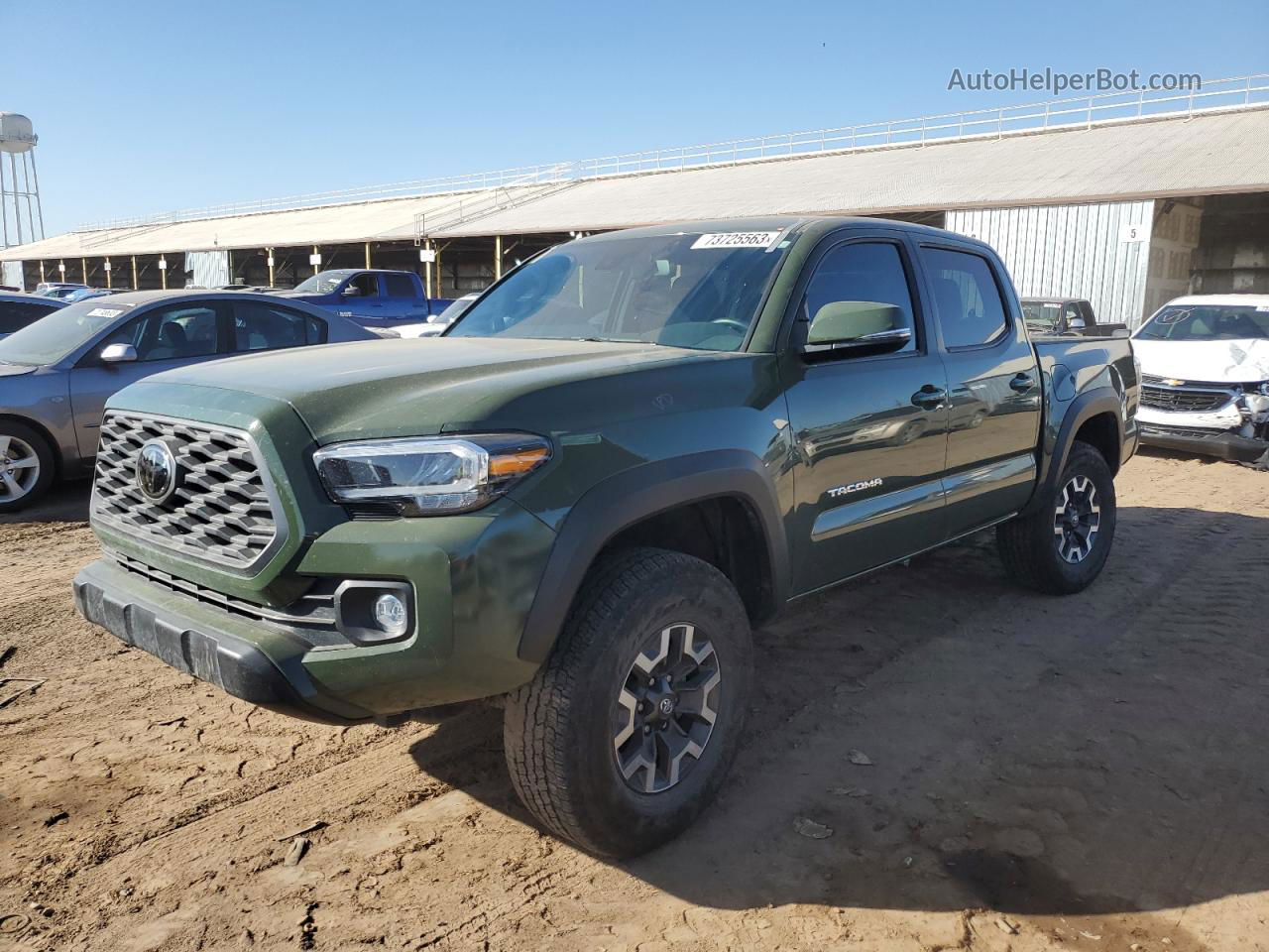 2021 Toyota Tacoma Double Cab Зеленый vin: 3TMCZ5AN1MM444808