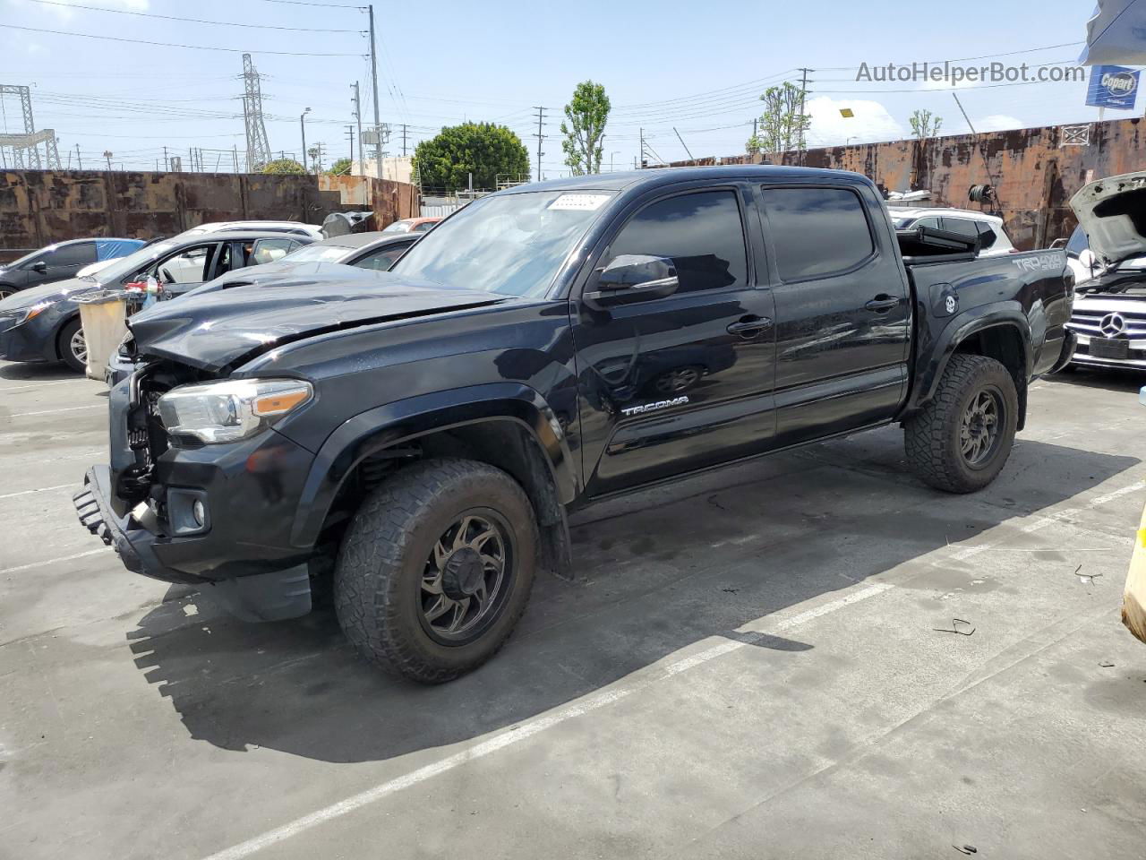 2017 Toyota Tacoma Double Cab Black vin: 3TMCZ5AN2HM075463