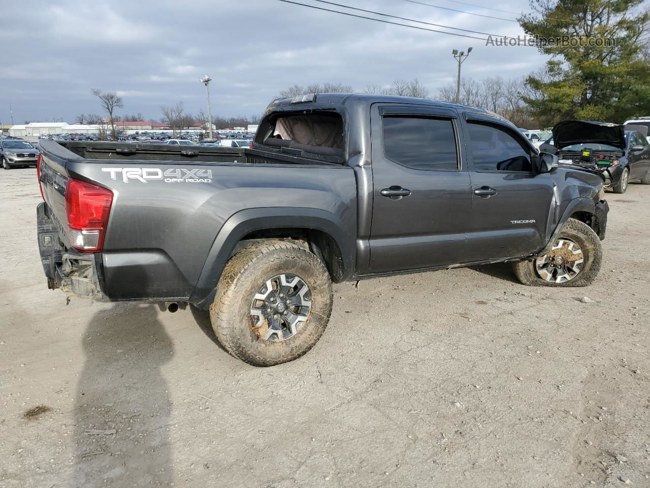 2017 Toyota Tacoma Double Cab Gray vin: 3TMCZ5AN2HM089251