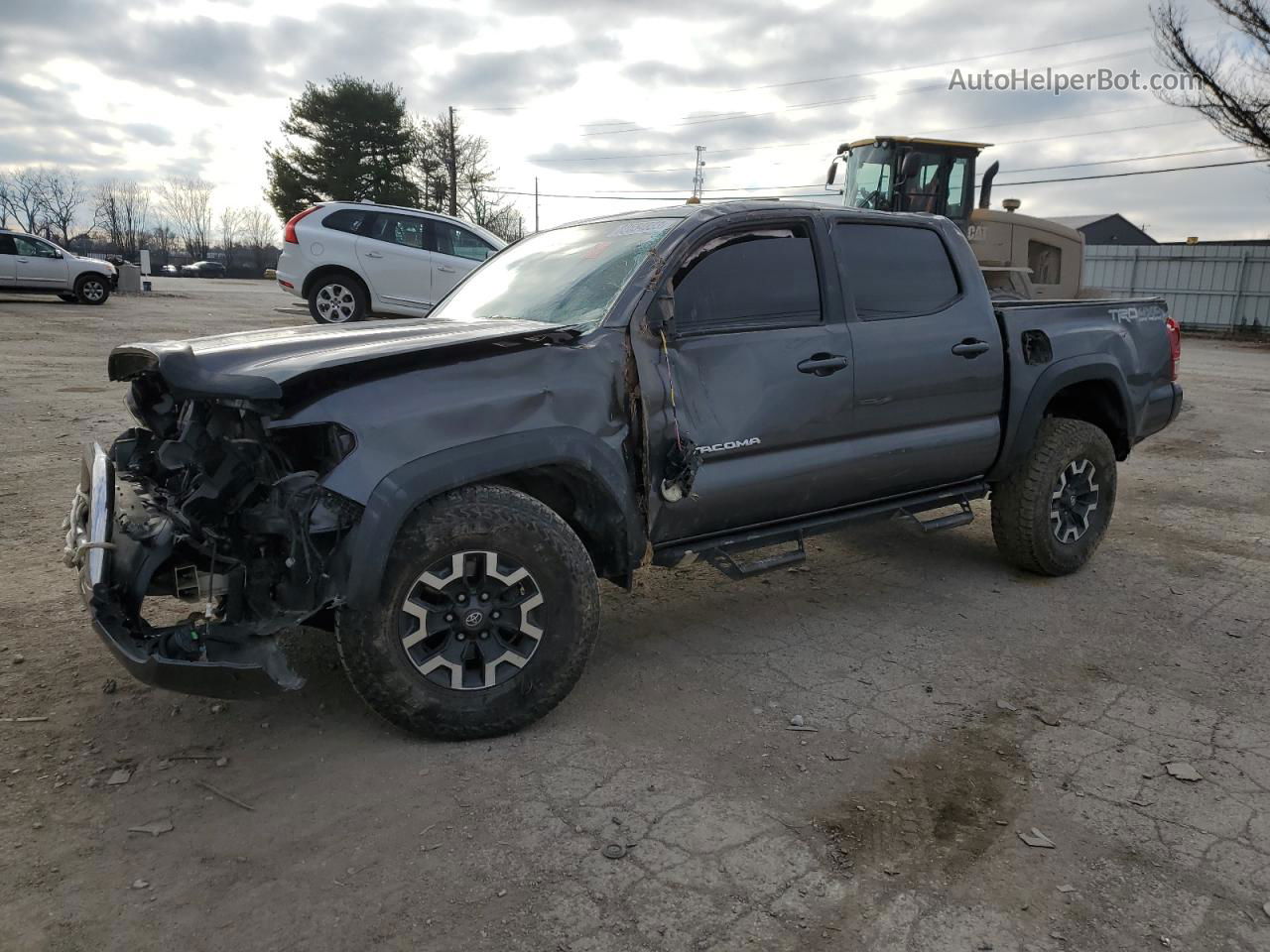 2017 Toyota Tacoma Double Cab Gray vin: 3TMCZ5AN2HM089251