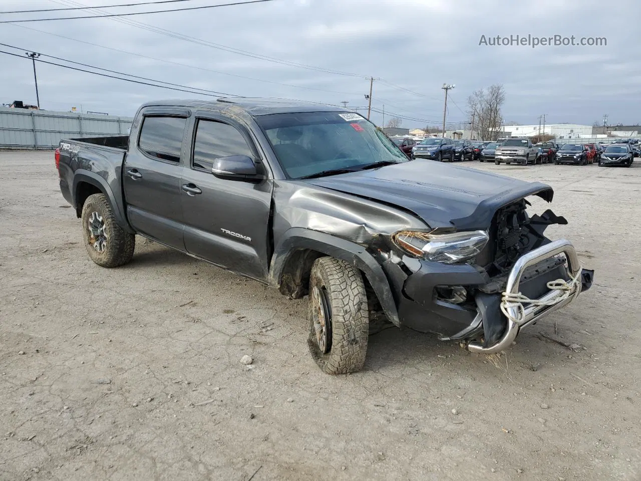 2017 Toyota Tacoma Double Cab Gray vin: 3TMCZ5AN2HM089251