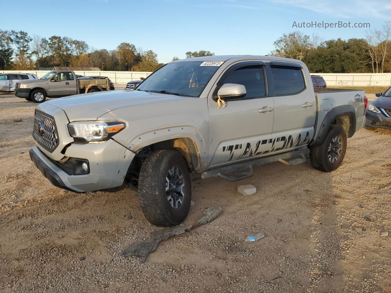 2019 Toyota Tacoma Double Cab Gray vin: 3TMCZ5AN2KM233226