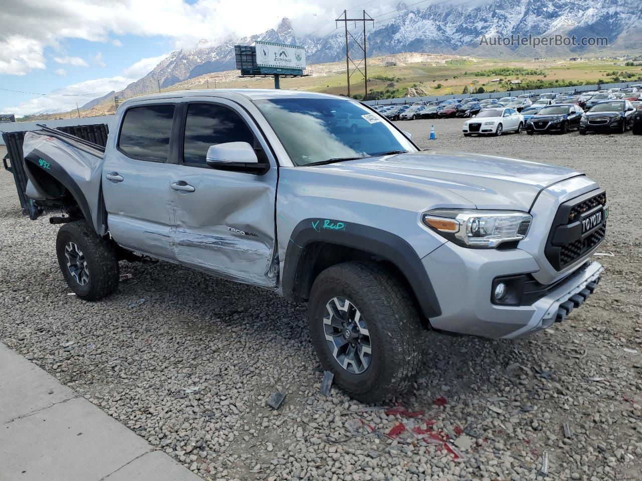 2019 Toyota Tacoma Double Cab Silver vin: 3TMCZ5AN2KM237387