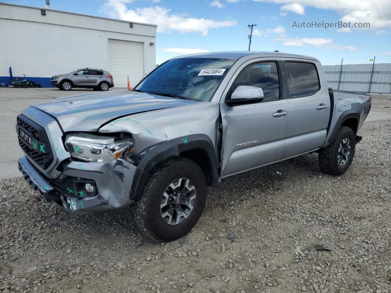 2019 Toyota Tacoma Double Cab Silver vin: 3TMCZ5AN2KM237387