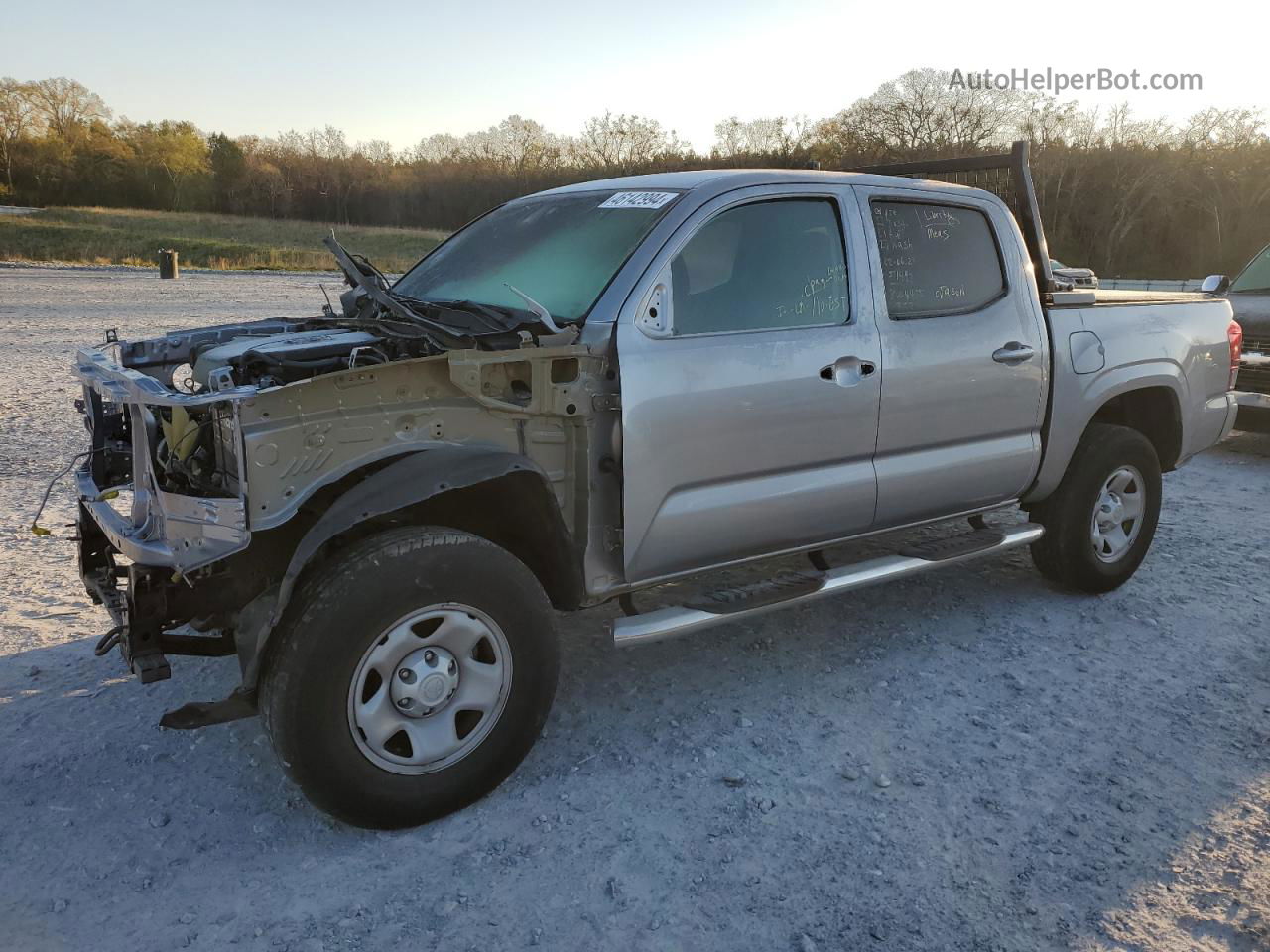 2020 Toyota Tacoma Double Cab Серебряный vin: 3TMCZ5AN2LM304670