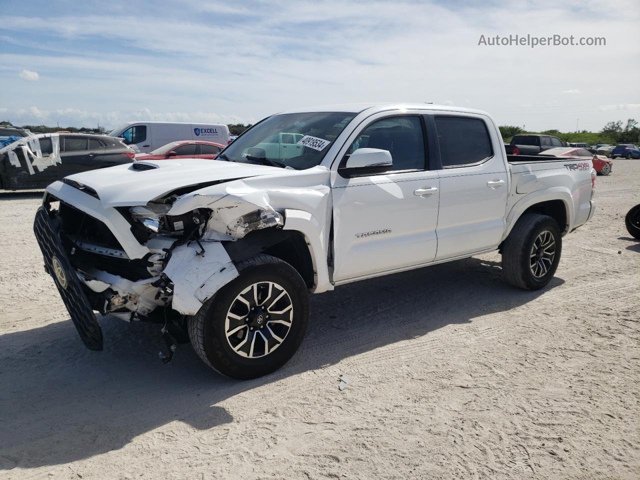 2020 Toyota Tacoma Double Cab Белый vin: 3TMCZ5AN2LM309416
