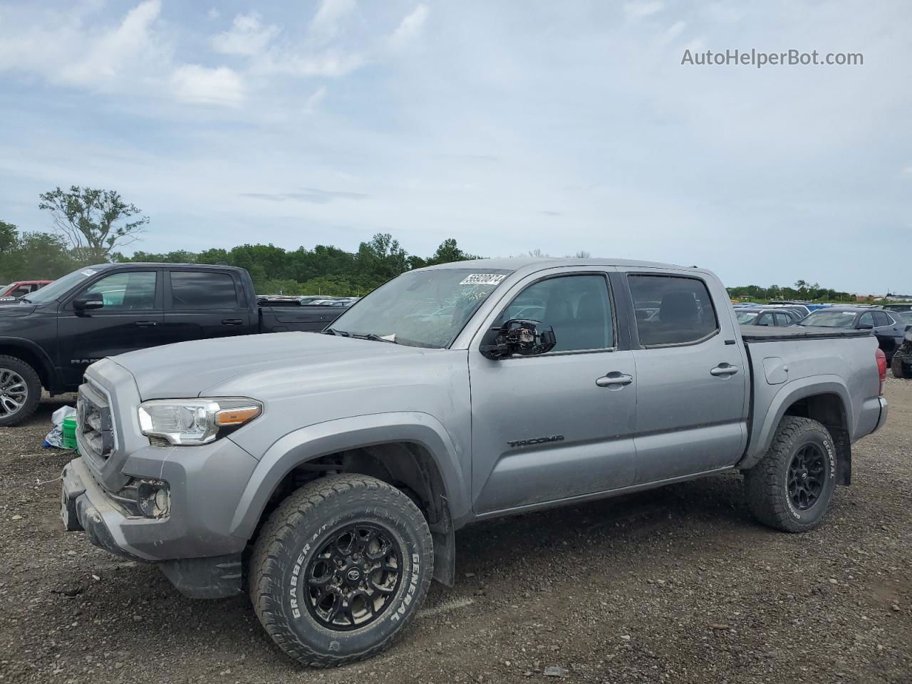 2020 Toyota Tacoma Double Cab Silver vin: 3TMCZ5AN2LM347549