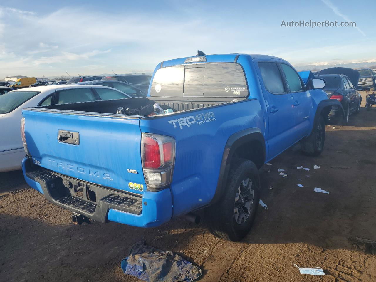 2021 Toyota Tacoma Double Cab Blue vin: 3TMCZ5AN2MM370878