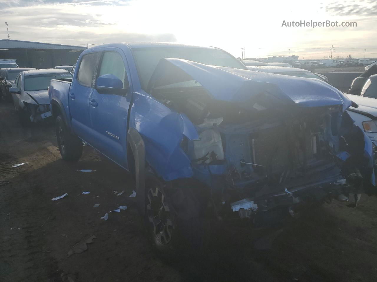 2021 Toyota Tacoma Double Cab Blue vin: 3TMCZ5AN2MM370878