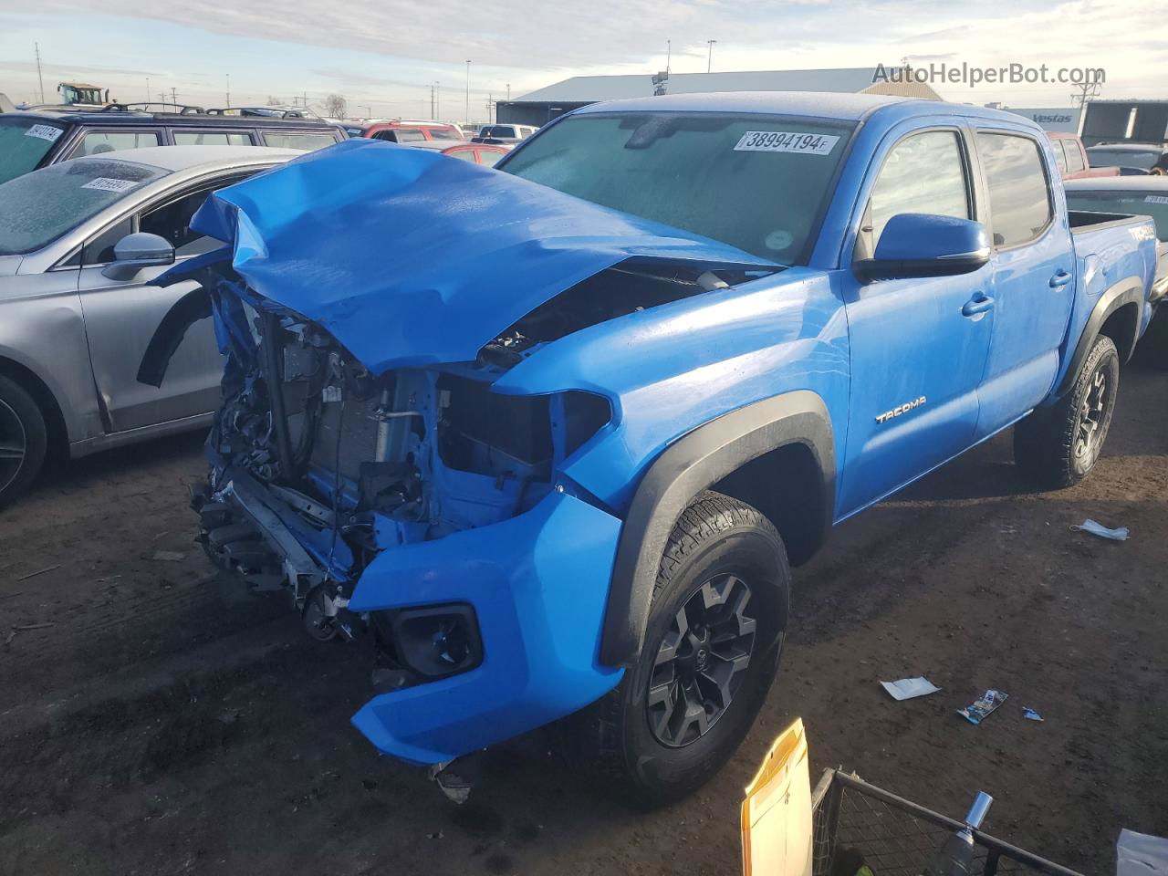 2021 Toyota Tacoma Double Cab Blue vin: 3TMCZ5AN2MM370878