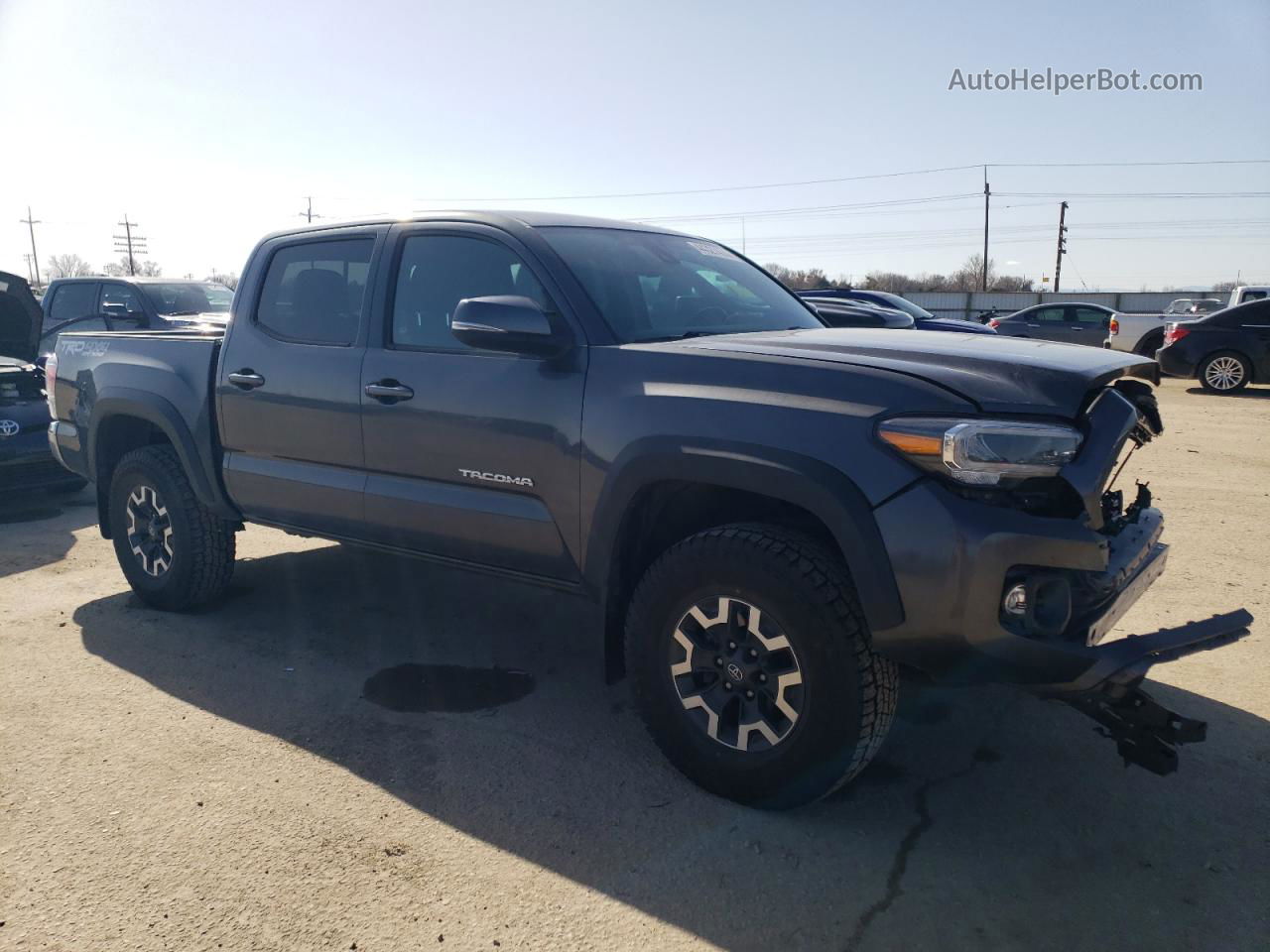 2021 Toyota Tacoma Double Cab Gray vin: 3TMCZ5AN2MM429153