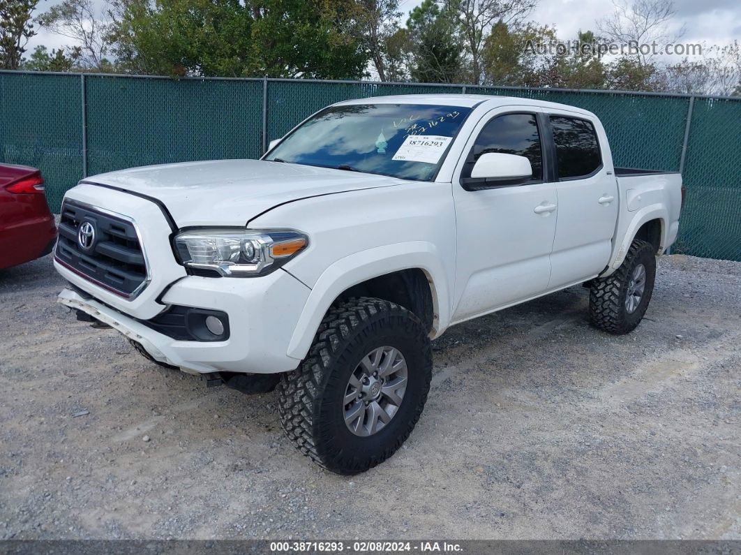 2017 Toyota Tacoma Sr5 V6 White vin: 3TMCZ5AN3HM119857