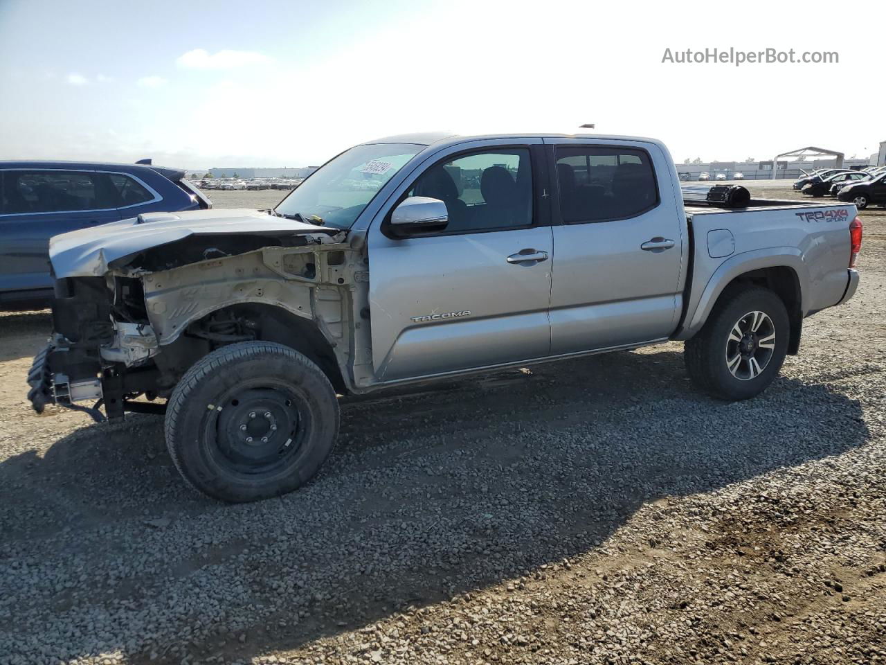 2019 Toyota Tacoma Double Cab Gray vin: 3TMCZ5AN3KM190628