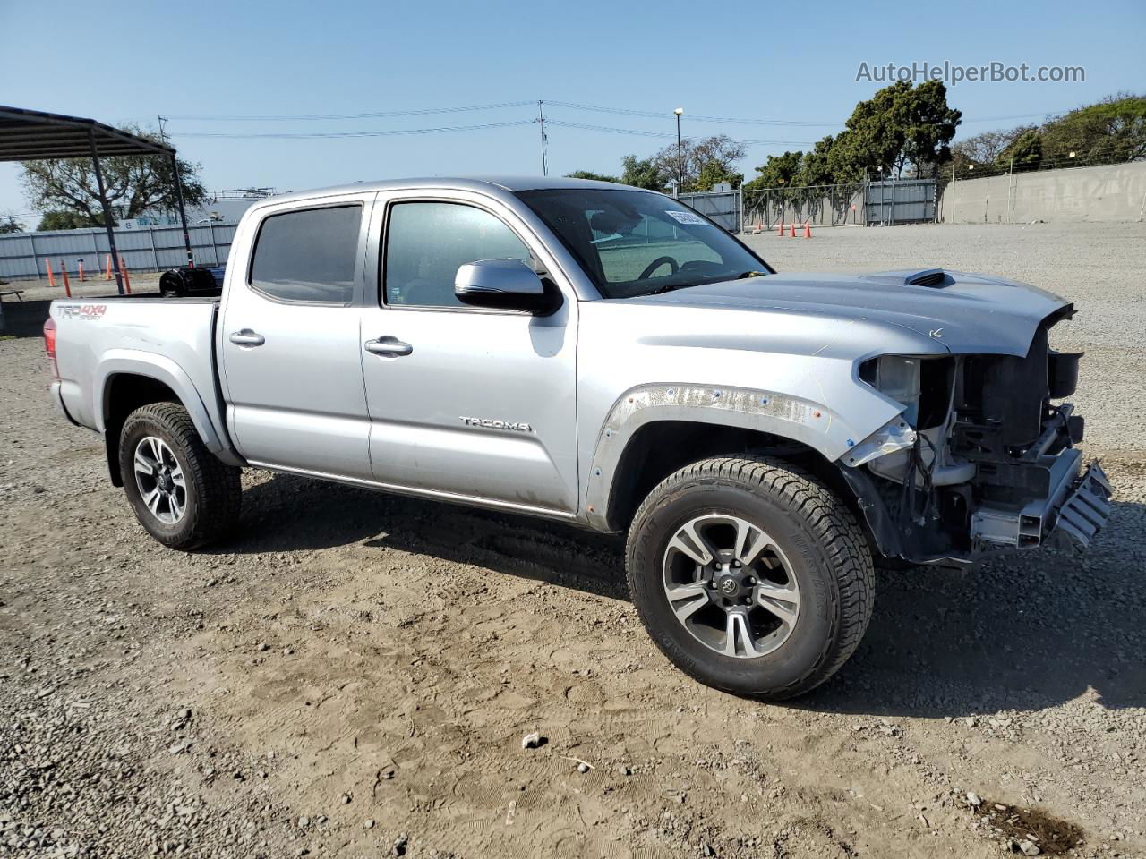 2019 Toyota Tacoma Double Cab Серый vin: 3TMCZ5AN3KM190628