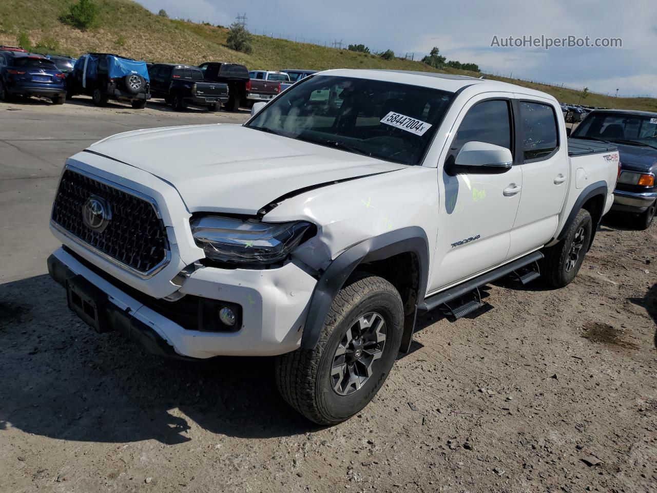 2019 Toyota Tacoma Double Cab White vin: 3TMCZ5AN3KM209355