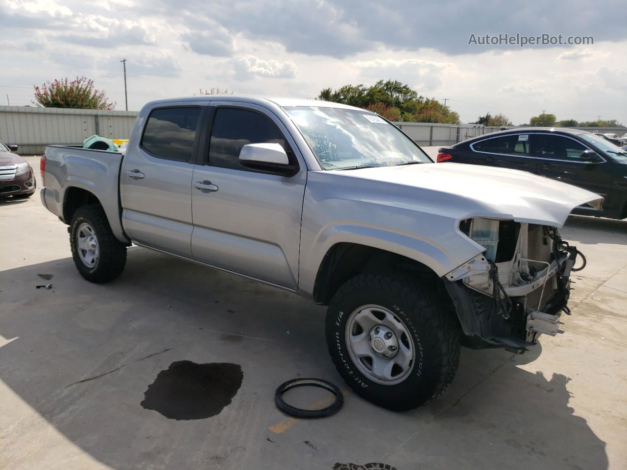 2019 Toyota Tacoma Double Cab Silver vin: 3TMCZ5AN3KM209677