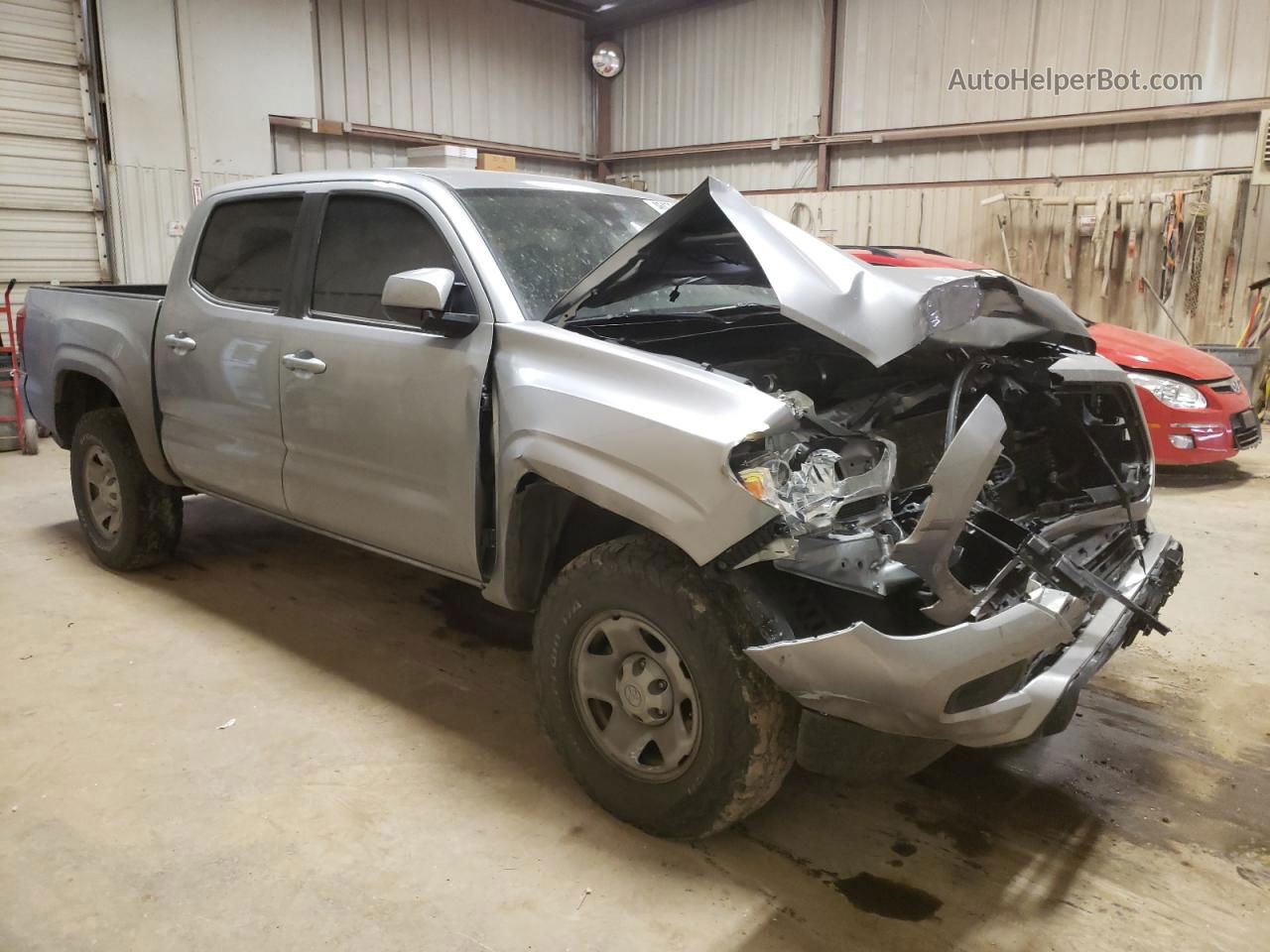 2019 Toyota Tacoma Double Cab Silver vin: 3TMCZ5AN3KM209677