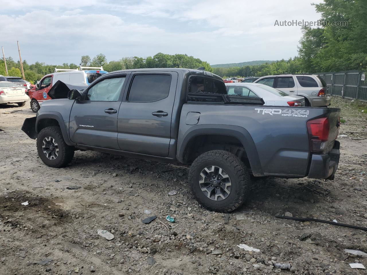 2019 Toyota Tacoma Double Cab Gray vin: 3TMCZ5AN3KM231386