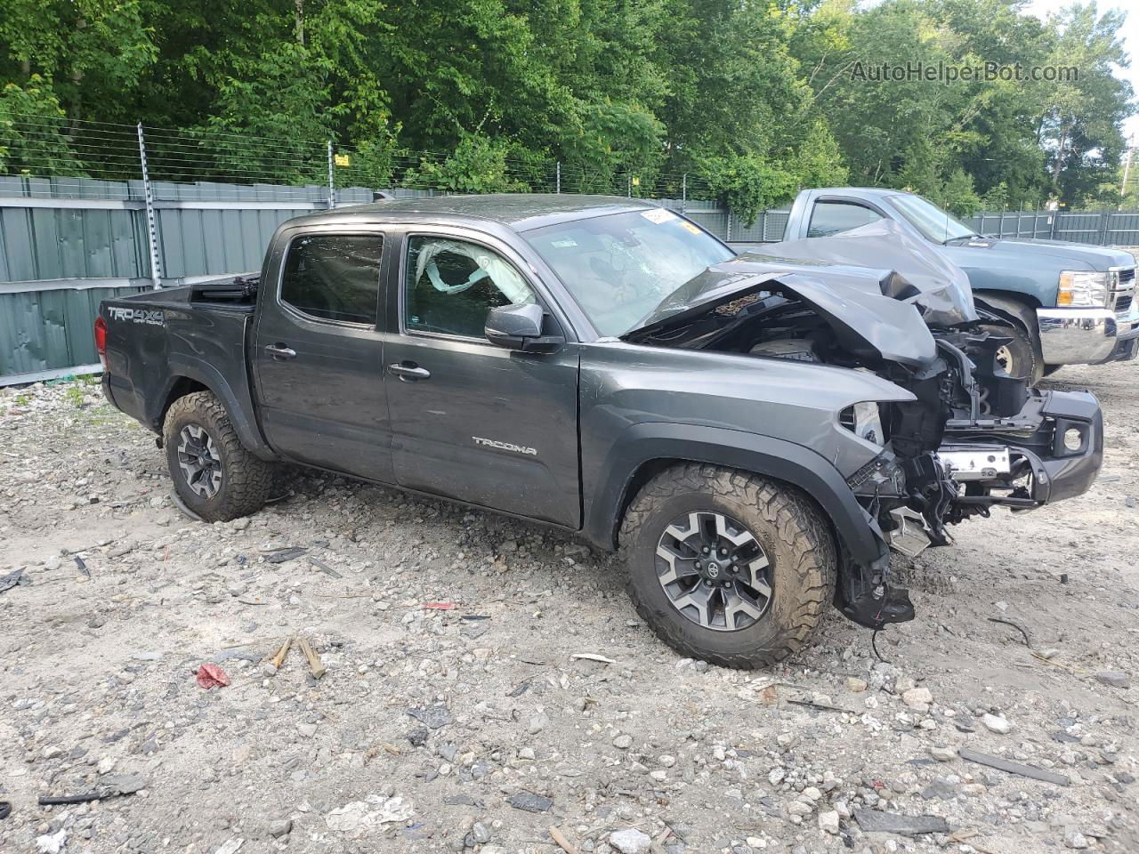 2019 Toyota Tacoma Double Cab Gray vin: 3TMCZ5AN3KM231386