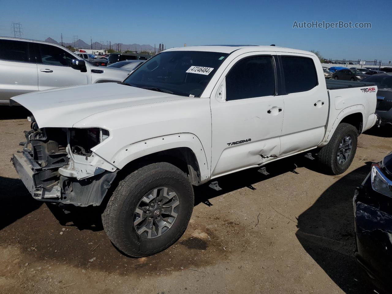 2019 Toyota Tacoma Double Cab White vin: 3TMCZ5AN3KM239973