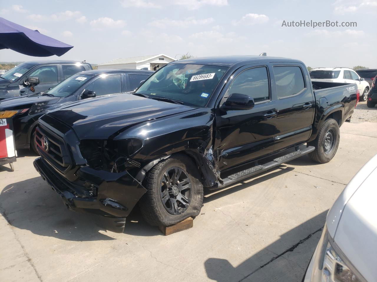 2020 Toyota Tacoma Double Cab Black vin: 3TMCZ5AN3LM315564