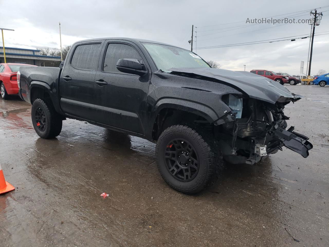 2020 Toyota Tacoma Double Cab Black vin: 3TMCZ5AN3LM369057