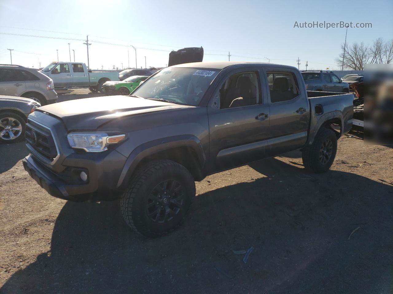 2021 Toyota Tacoma Double Cab Gray vin: 3TMCZ5AN3MM381677