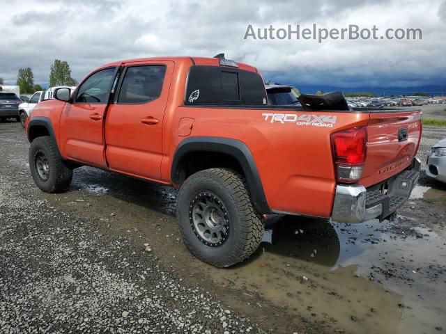 2017 Toyota Tacoma Double Cab Оранжевый vin: 3TMCZ5AN4HM056719