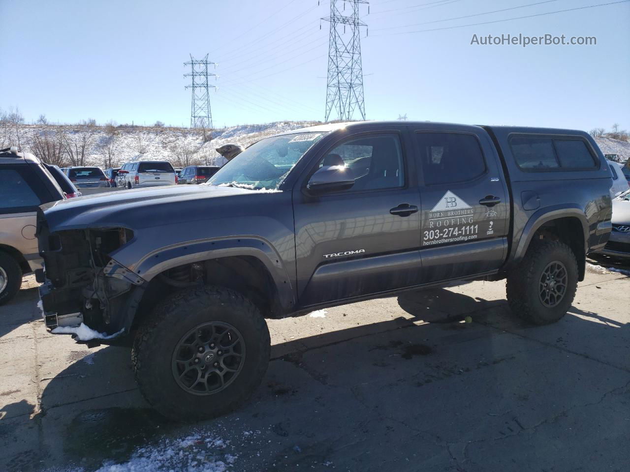 2017 Toyota Tacoma Double Cab Gray vin: 3TMCZ5AN4HM068353