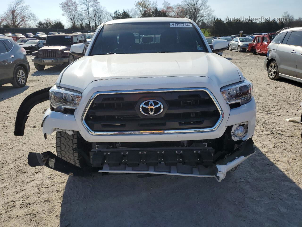 2017 Toyota Tacoma Double Cab White vin: 3TMCZ5AN4HM073438