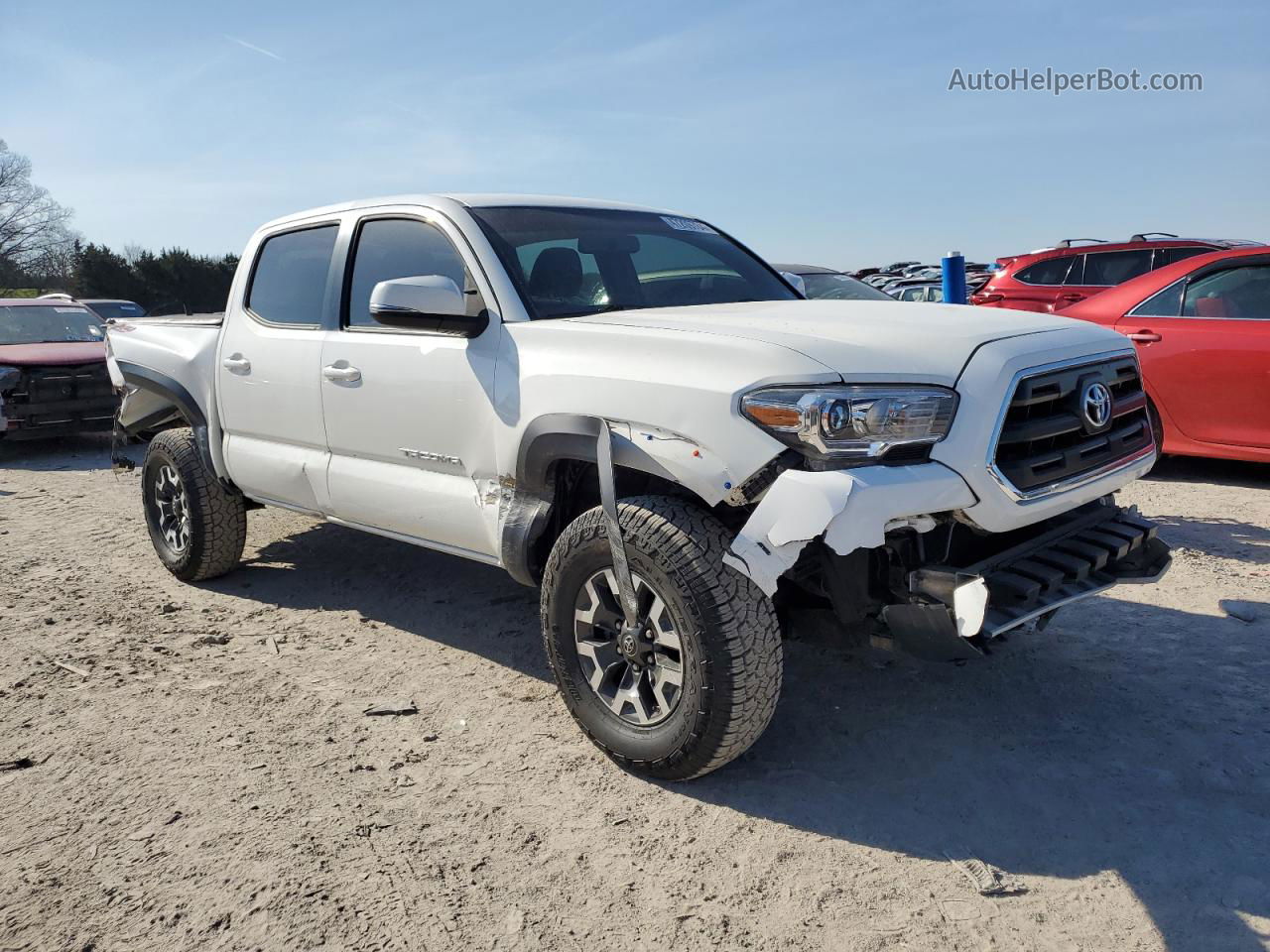 2017 Toyota Tacoma Double Cab Белый vin: 3TMCZ5AN4HM073438