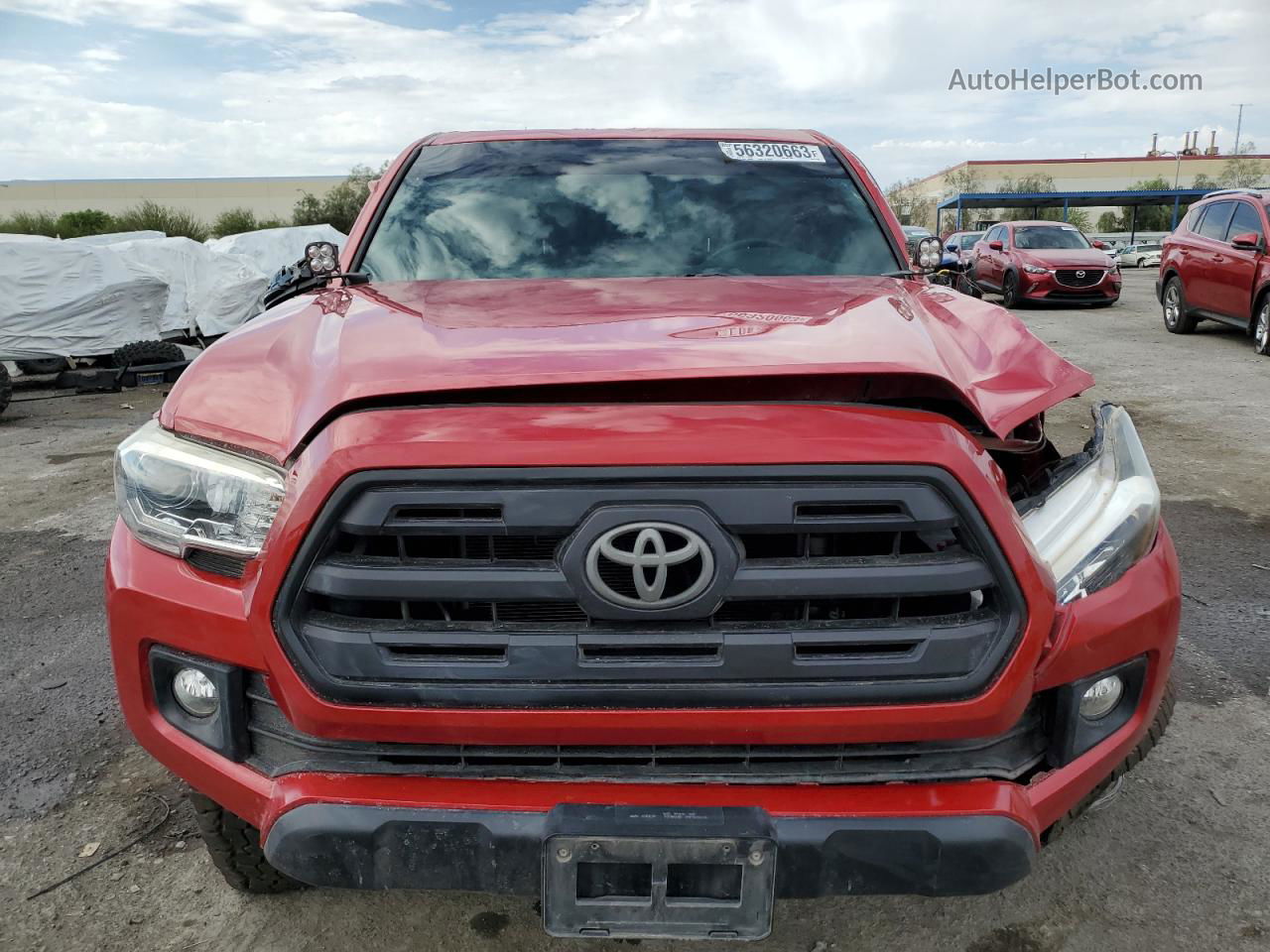 2017 Toyota Tacoma Double Cab Red vin: 3TMCZ5AN4HM077473