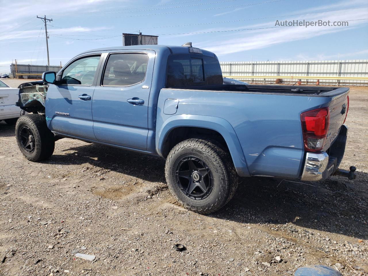 2019 Toyota Tacoma Double Cab Синий vin: 3TMCZ5AN4KM226939