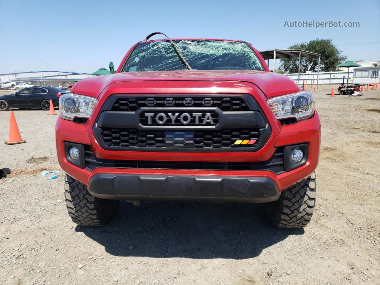 2019 Toyota Tacoma Double Cab Red vin: 3TMCZ5AN4KM228030