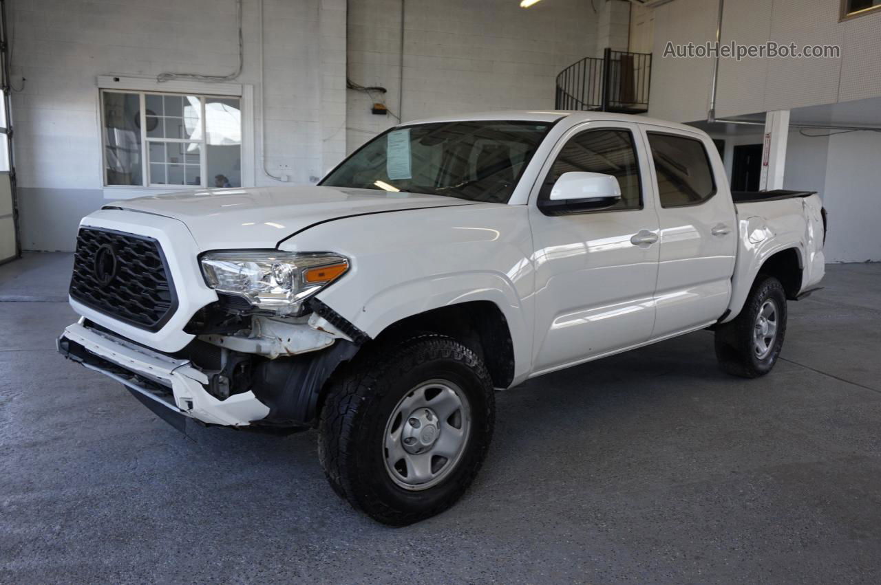 2020 Toyota Tacoma Double Cab White vin: 3TMCZ5AN4LM301169