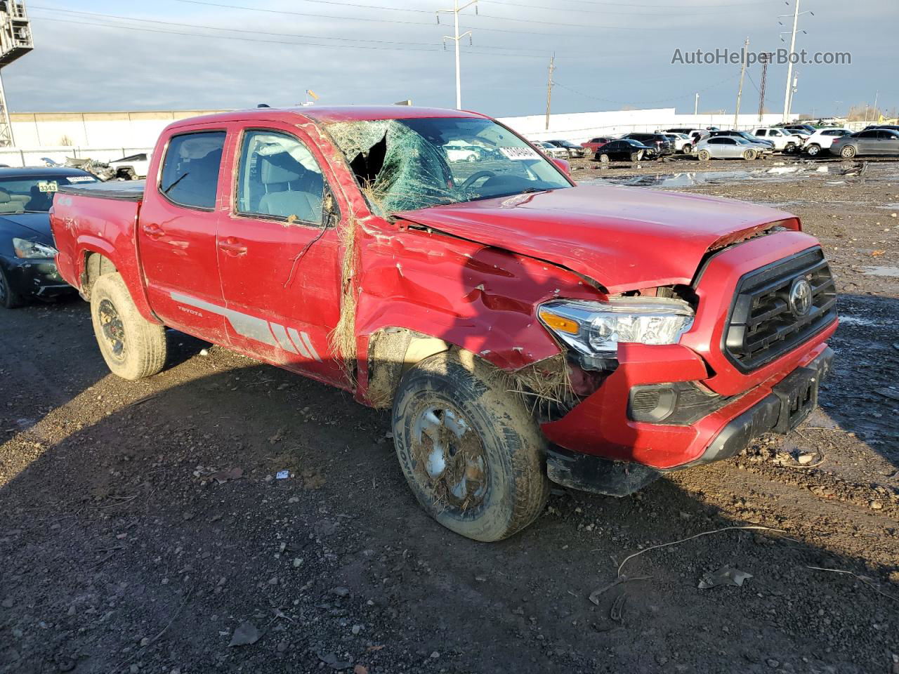 2020 Toyota Tacoma Double Cab Red vin: 3TMCZ5AN4LM312561