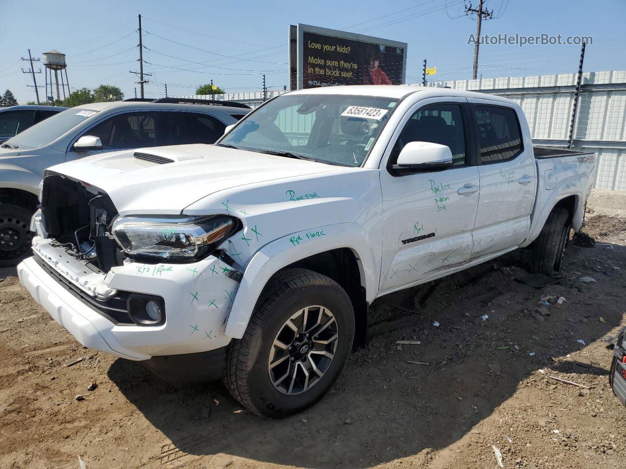 2020 Toyota Tacoma Double Cab White vin: 3TMCZ5AN4LM327481