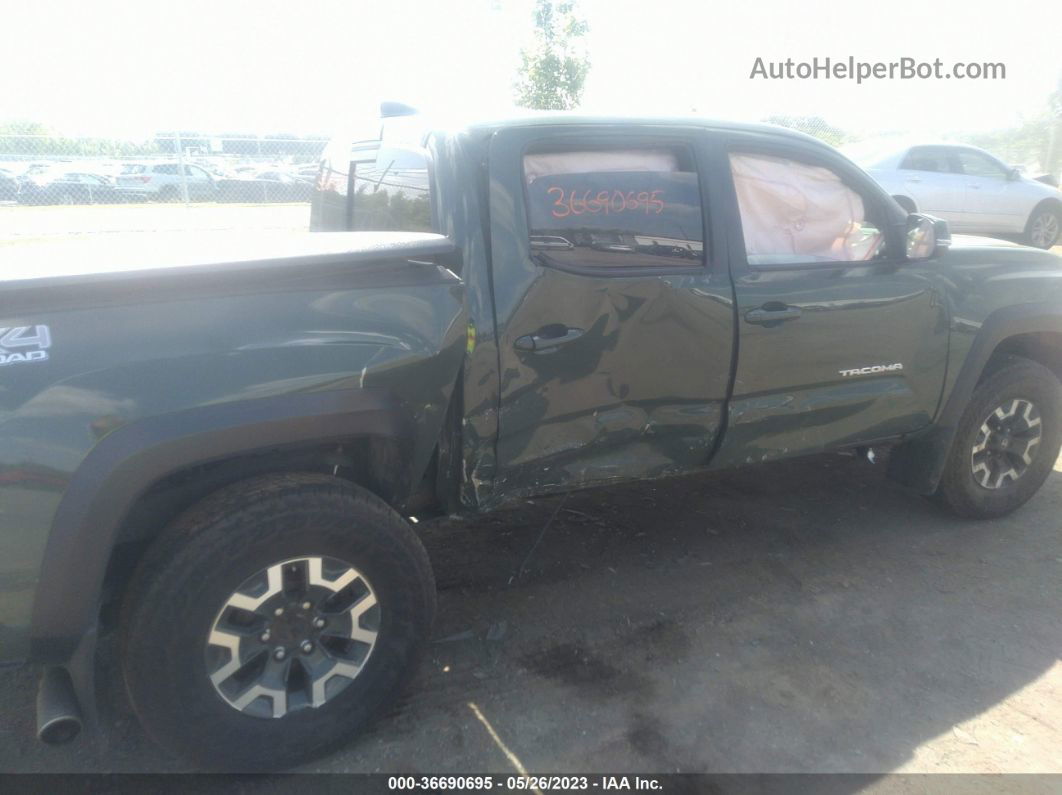 2021 Toyota Tacoma 4wd Sr/sr5/trd Sport Green vin: 3TMCZ5AN4MM390209