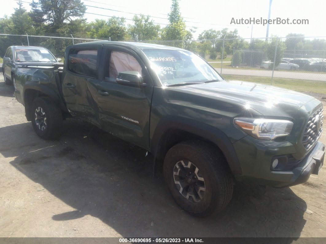 2021 Toyota Tacoma 4wd Sr/sr5/trd Sport Green vin: 3TMCZ5AN4MM390209