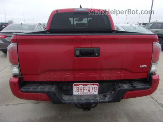 2021 Toyota Tacoma 4wd Sr/sr5/trd Sport Red vin: 3TMCZ5AN4MM398648